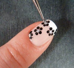 easy cute dot nail art design