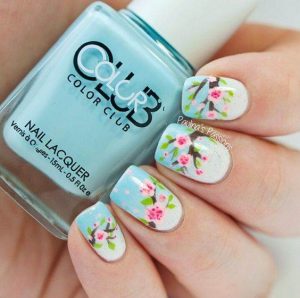 Spring-Nails-with-Flowers