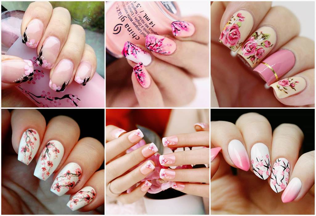 30 Best Cherry Blossom Nails Art Ideas - Cherry Blossom Nails