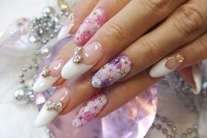 cherry blossom nails