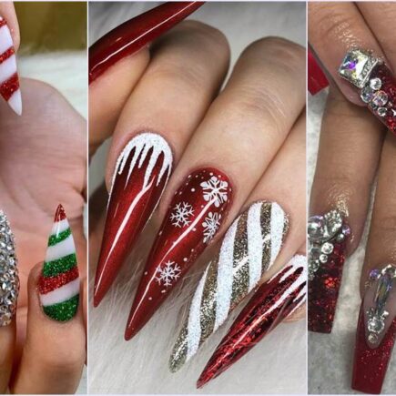 Coffin Christmas Nail Art Designs Idea - Christmas Nails To Try This Year