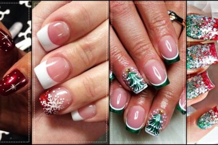 Easy And Simple Christmas Nail Art design Ideas For Short Nails