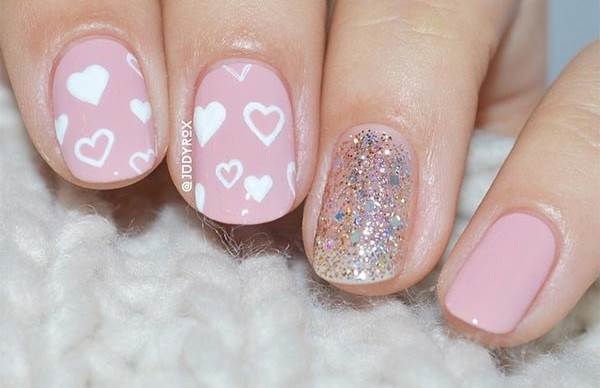 pink soft nail art designs