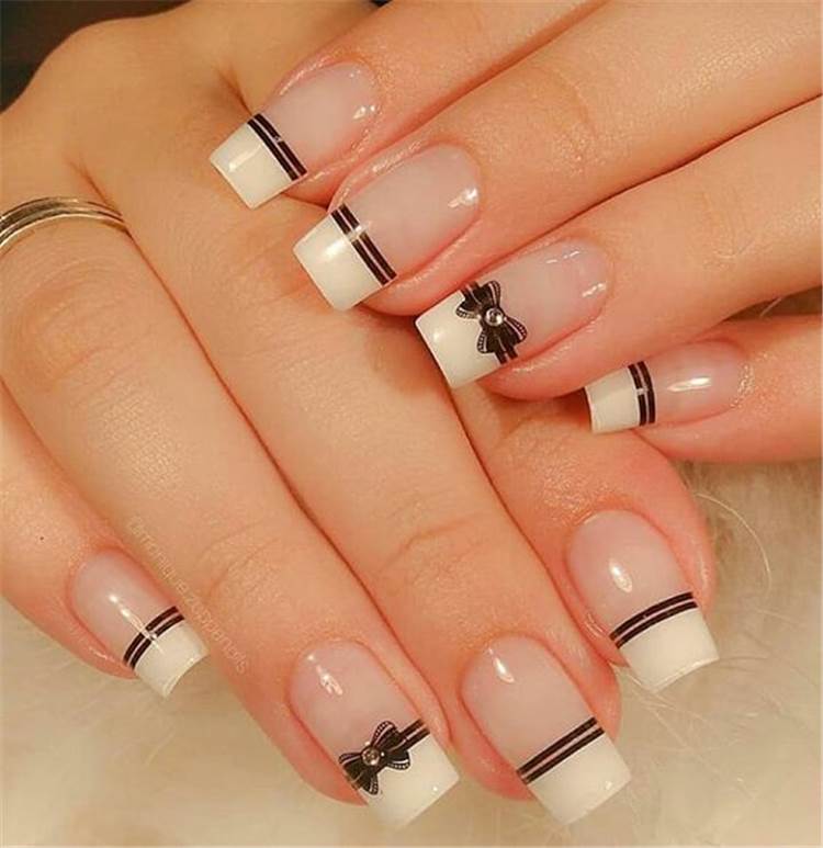 easy and simple nail art design for short nails