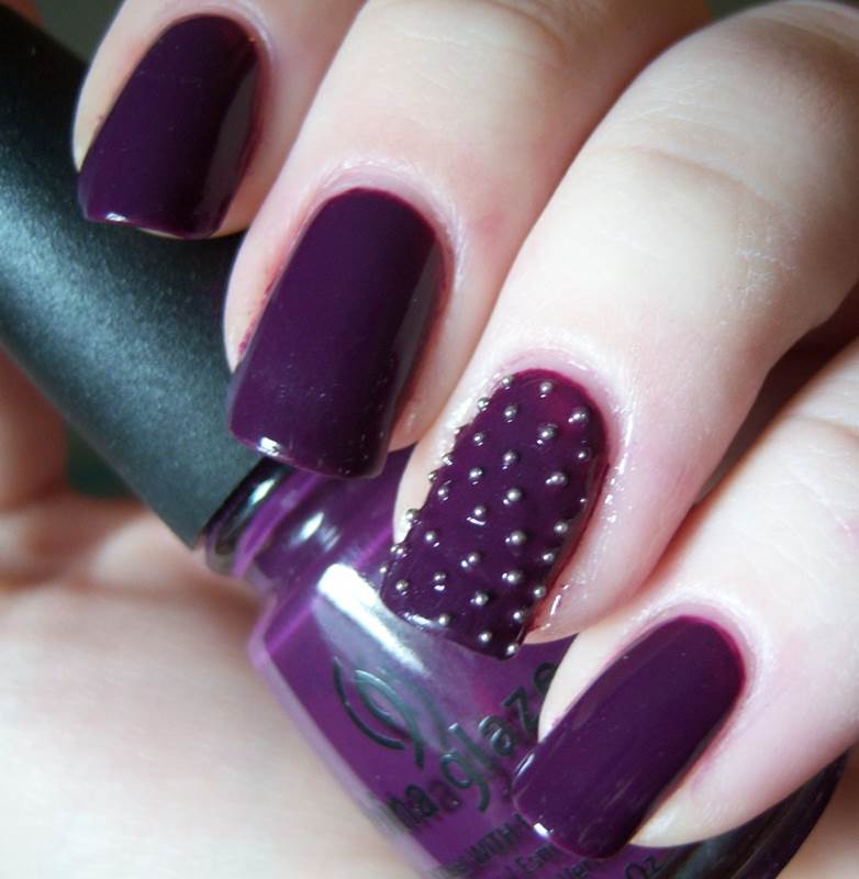 purple nail art january 2021