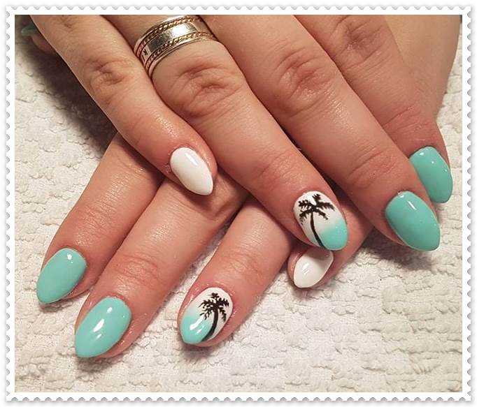 plam tree nail ideas designs easy and simple