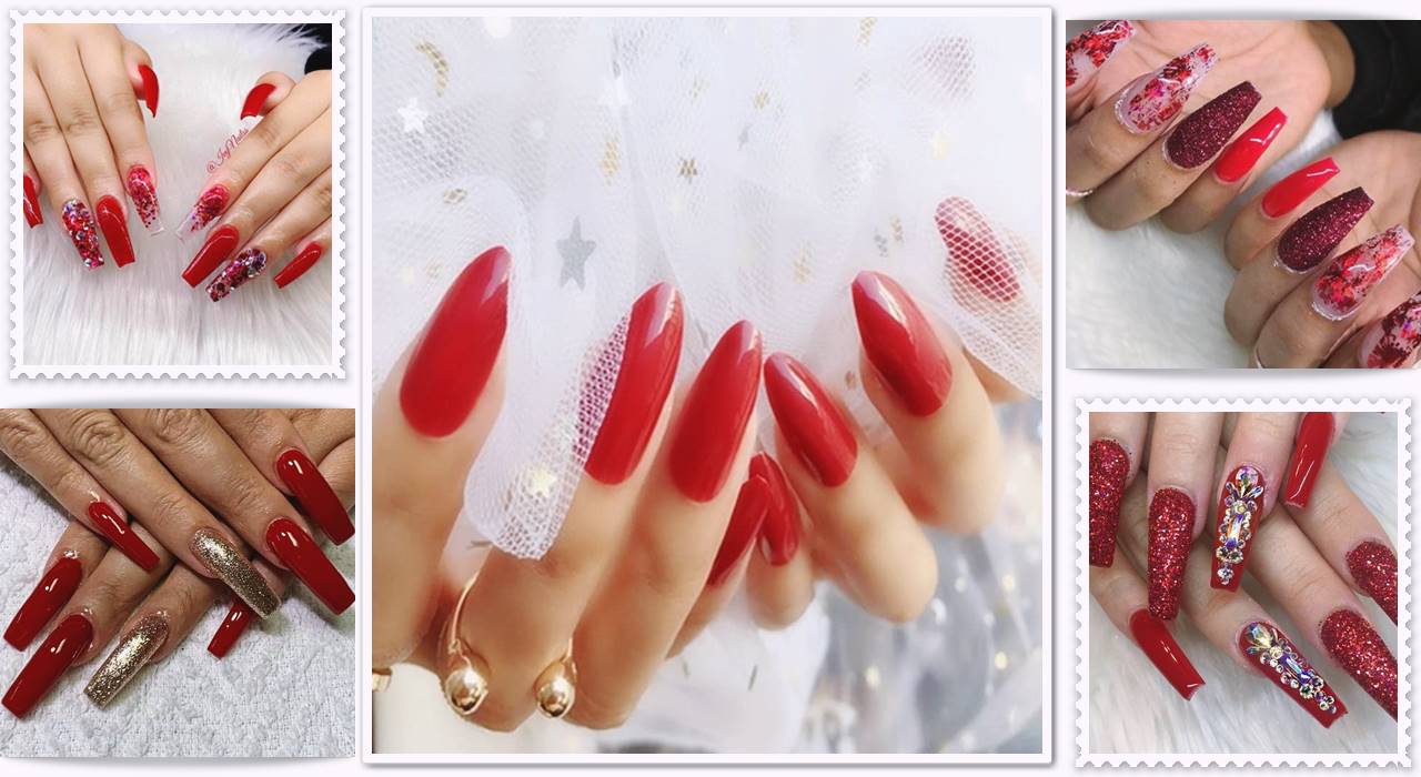 Red and White Coffin Nails - wide 3