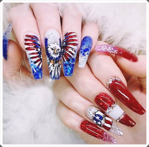 coffin july nails ideas 20211