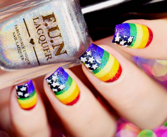gay pride nail art design pictures