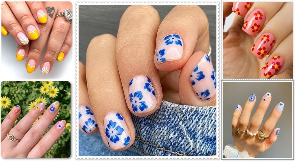 Simple Flower Nails Design Ideas For 2021