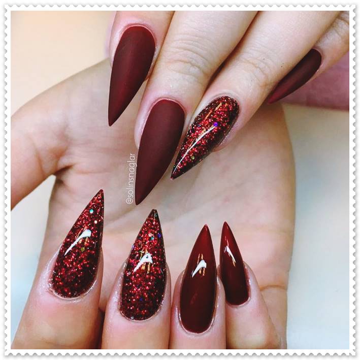booldy red shade color nail polish