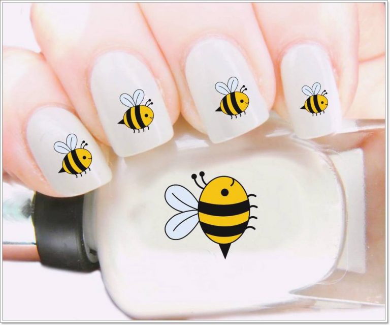 5. Bee-Themed Nail Designs for a Fun and Playful Look - wide 9