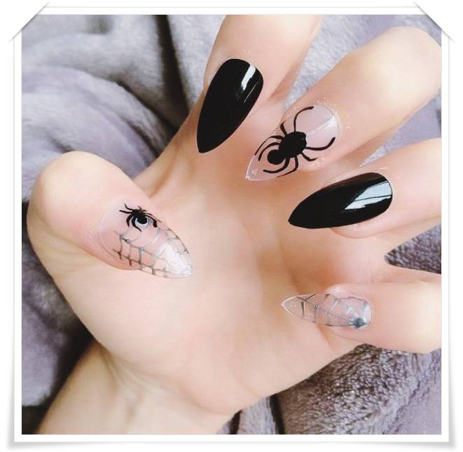spider nails ideas picture October nail ideas