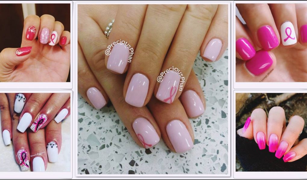 Breast Cancer Nails Designs Picture - Pink Ribbon Nails
