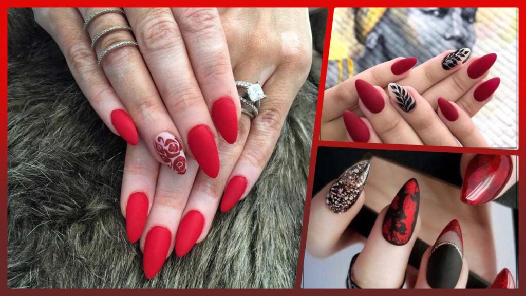 Matte Red Nail Art Design Ideas Pictures For This Year 