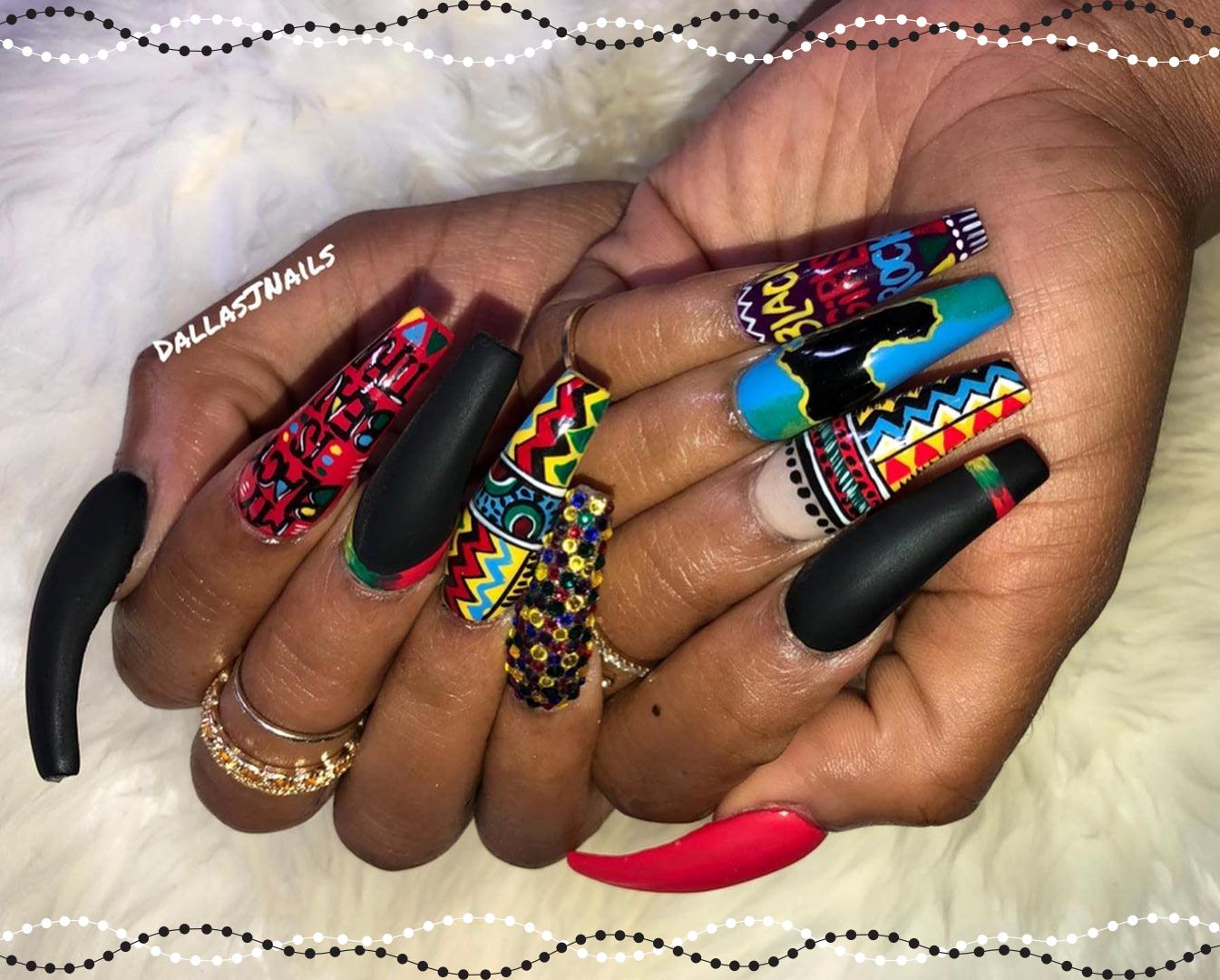 2. "African American Nail Designs" - wide 4
