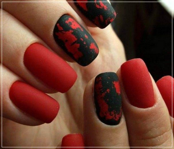 red and black nailss art image