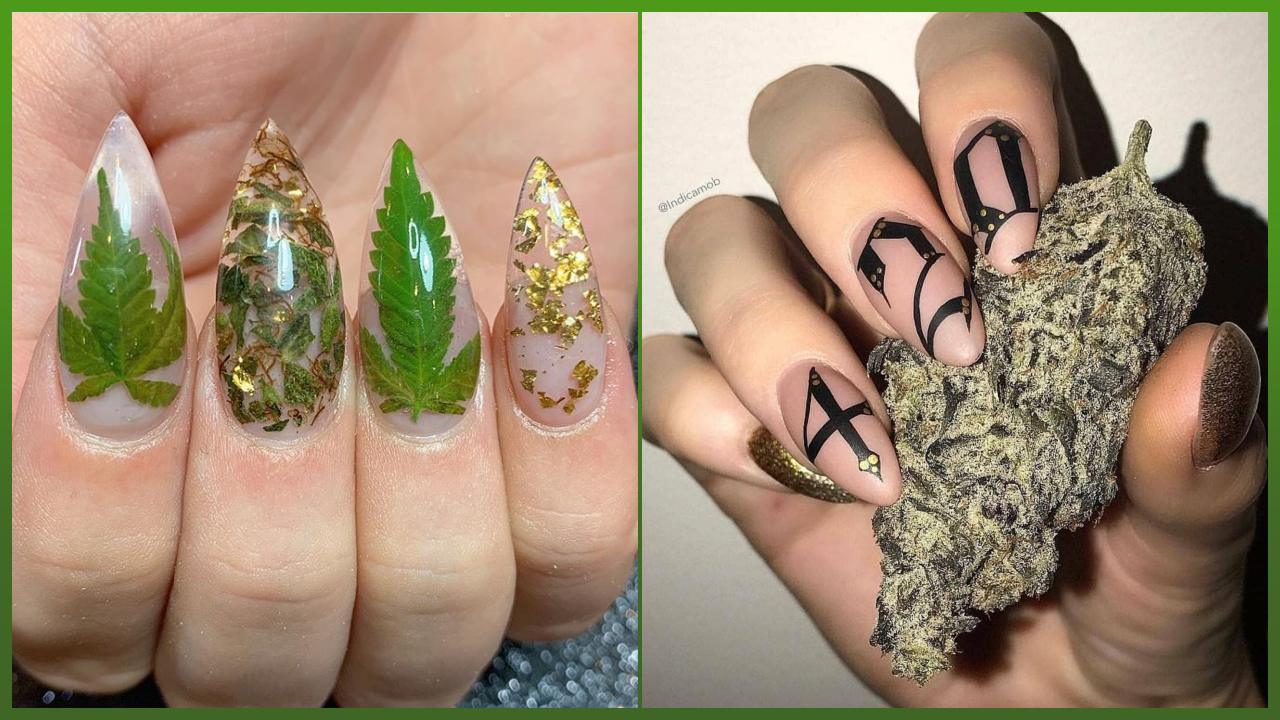 420 Nail Art Design & Ideas Pictures - Weed Inspire Nails - Fancy Nail Art