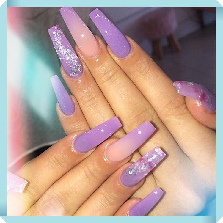 purple nail art pictures
