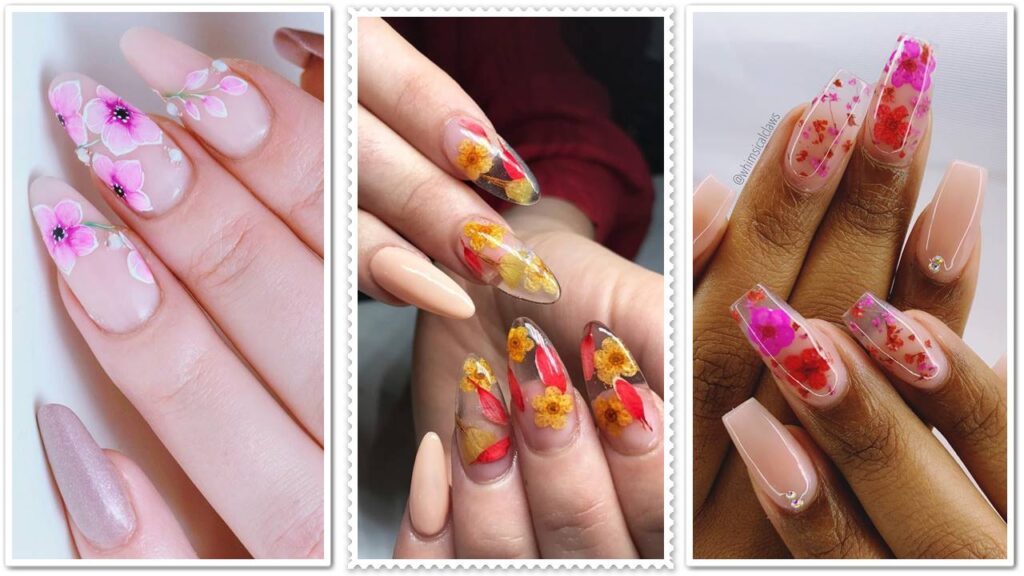 Dried Flower Nails Ideas Pictures 2022