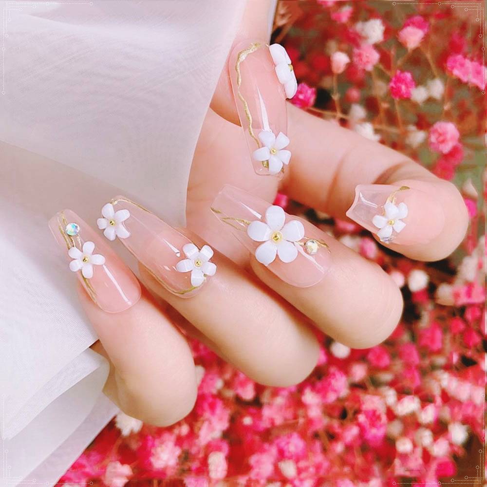 flower 3d nails ideas