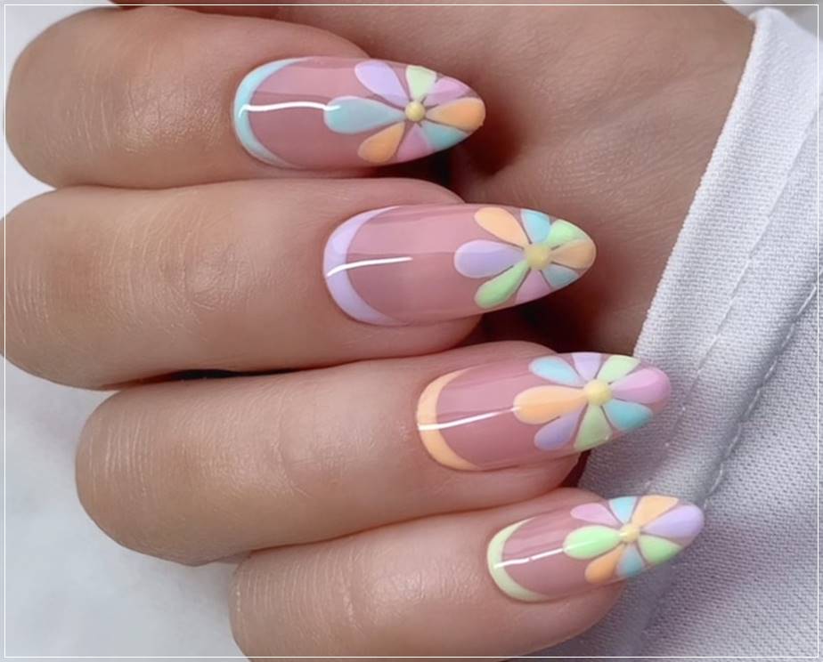 flower summers nail art