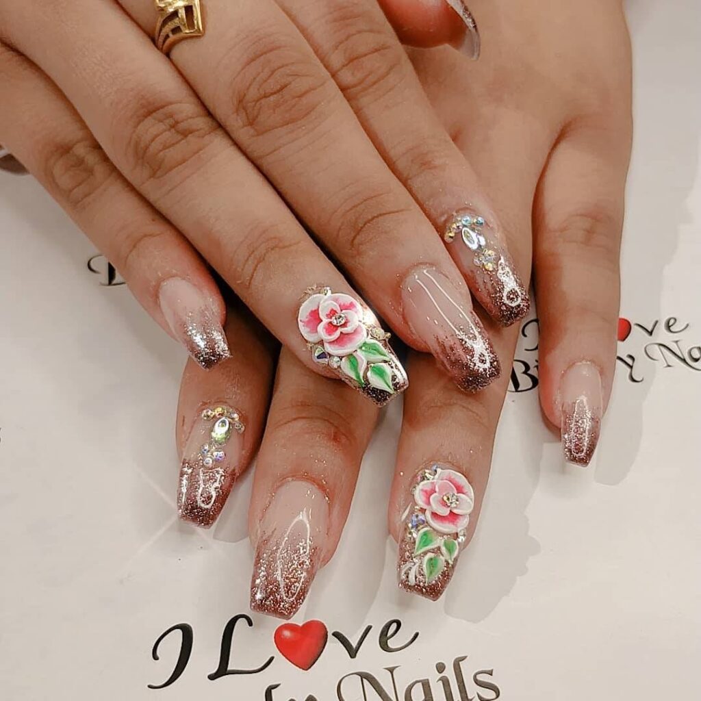 3d-flower-glitter-bridal-nails-40