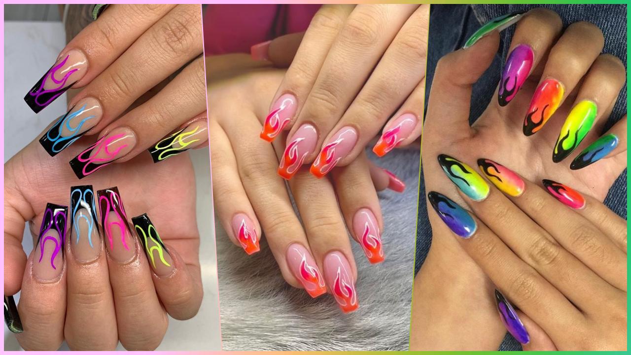 Flame Nail Art Design Ideas Pictures - Flame Nails 2023