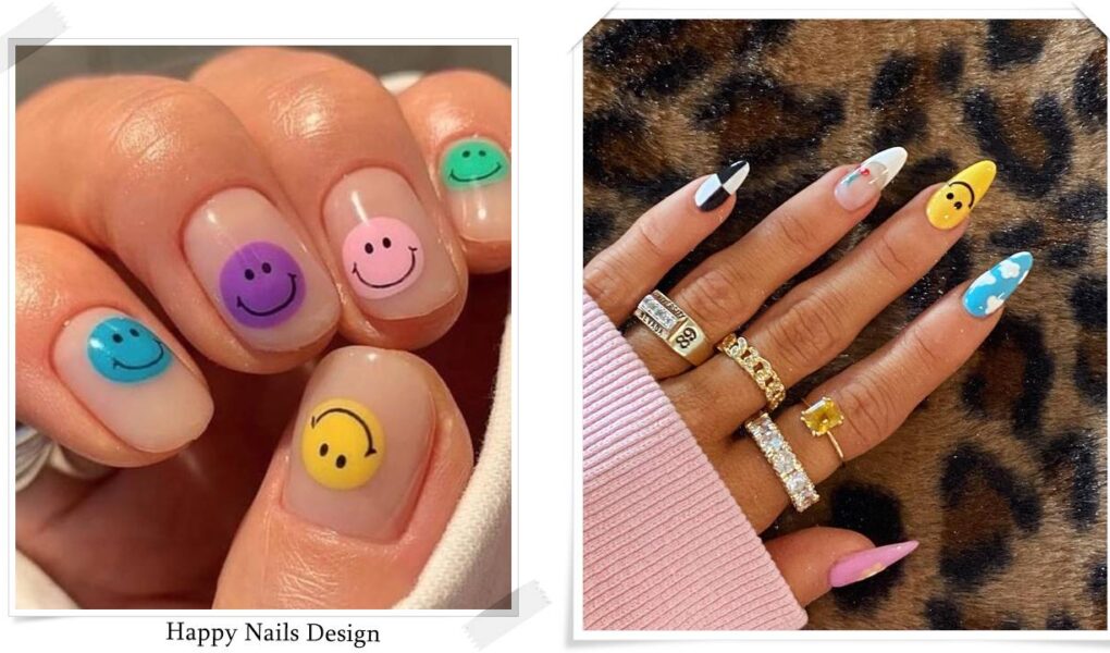Happy Nails Design & Ideas Pictures - Smiley Face Nail Art