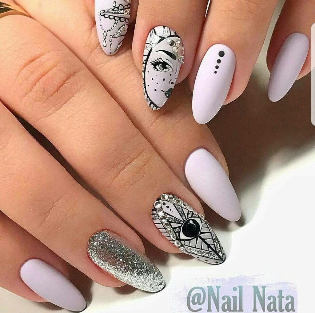 fancy diwali nail art 