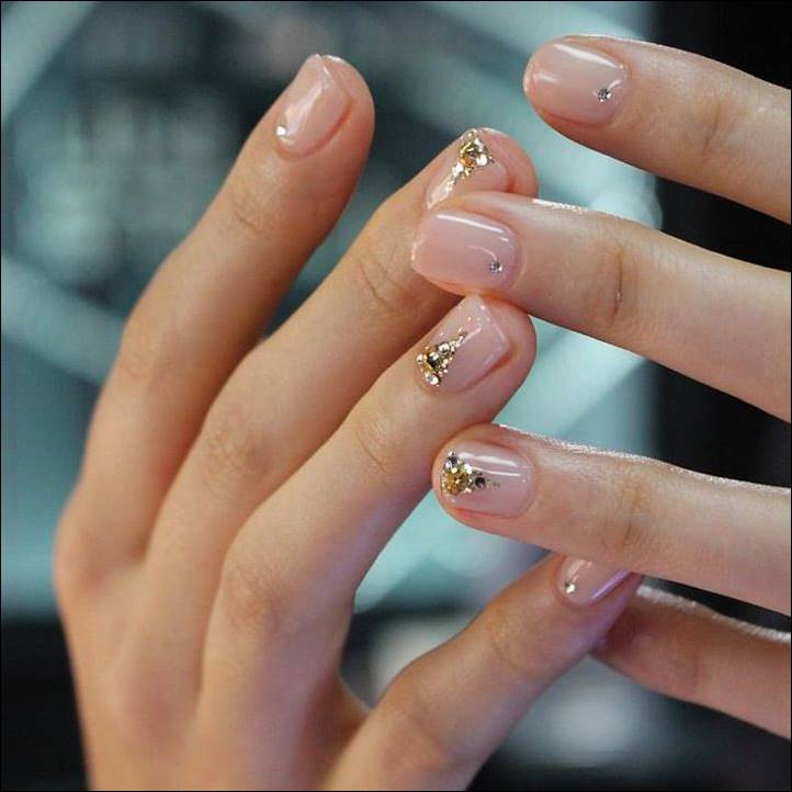 simple nail art design ideas - Gemstone nails