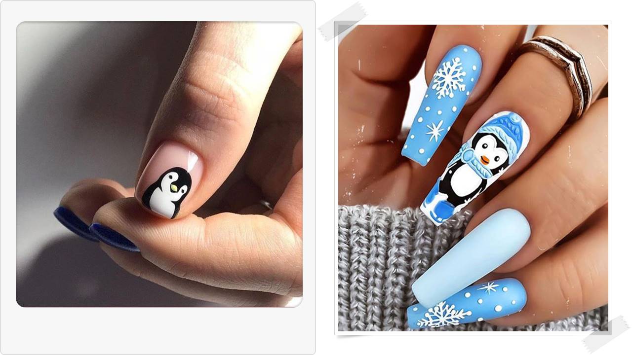 6. Cute Penguin Nail Design - wide 2