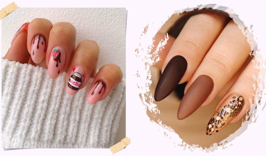 Chocolate Day Inspired Valentine Day Nails Pictures