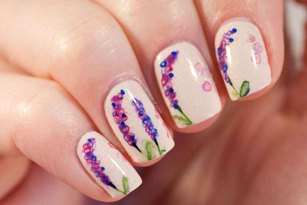 floral nail art design ideas