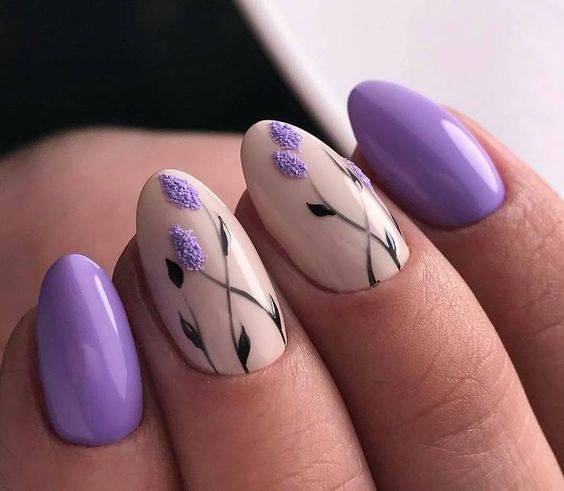 lavender-flowers-nails-ideas