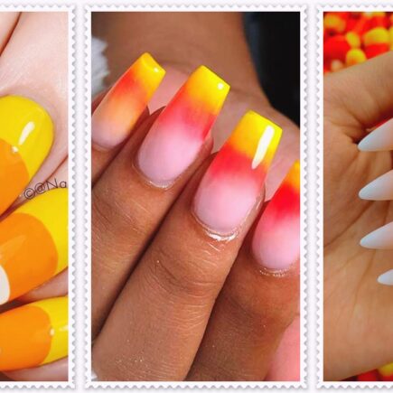 Candy Corn Nail Art Design & Ideas Pictures